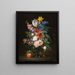 Magnifico di nature morta di fiori con insetti - Theodor Mattenheimer — quadro incorniciato alla parete