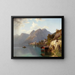 Vista di Hallstatt - Theodor Nocken — quadro incorniciato alla parete