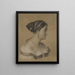 Busto di una giovane donna romana di profilo a destra con una collana di perle intorno al collo - Theodor Pelissier — quadro incorniciato alla parete