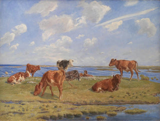 Vaches au bord de la mer - Theodor Philipsen — vista dell’opera