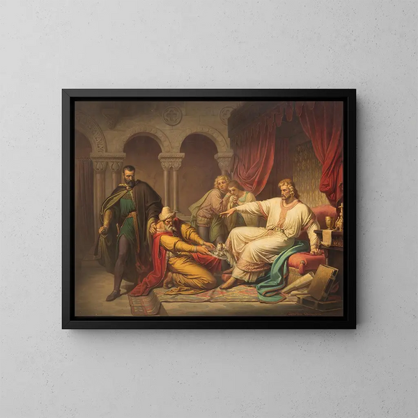 Tentative di omicidio per avvelenamento di Edoardo III - Theodor Pixis — quadro incorniciato alla parete