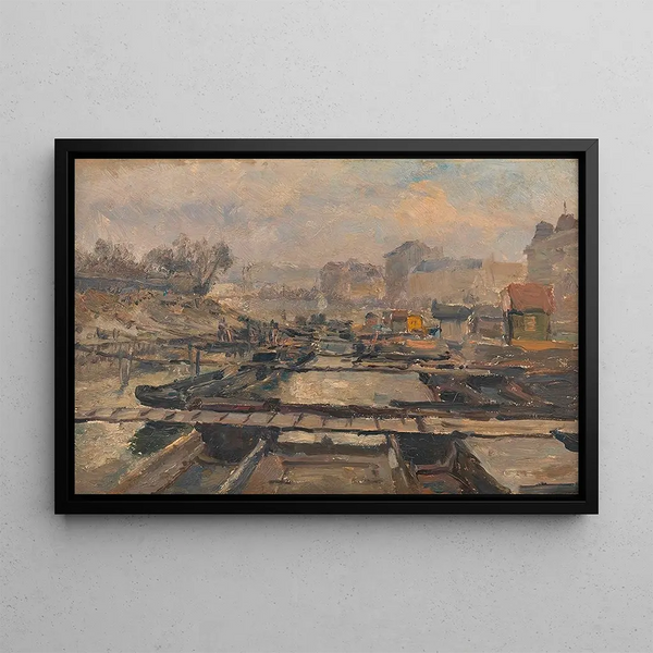 Theodor Von Hrmann - Die Fischbassins am Donaukanal.webp
