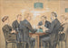 Giocatori di carte al caffè - Theodor Zasche — vista dell’opera