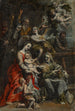La Sainte Famille avec sainte Anne, d'autres saints et anges - Theodor van Loon — vista dell’opera