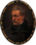 Autoritratto di Théodore Alconiere con dedica di amicizia al Dr Vojtitz - Theodor Alconiere — vista dell’opera