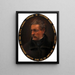 Autoritratto di Théodore Alconiere con dedica di amicizia al Dr Vojtitz - Theodor Alconiere — quadro incorniciato alla parete