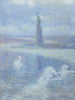 Statua della Libertà a New York nella nebbia - Theodore Earl Butler — vista dell’opera