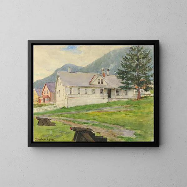 Maison des anciens gouverneurs, Sitka, 1905 - Theodore J. Richardson — quadro incorniciato alla parete
