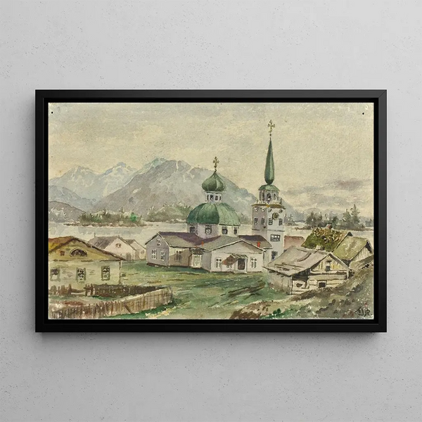 Theodore J Richardson - Rear View Of Greek Church Sitka 1888.webp
