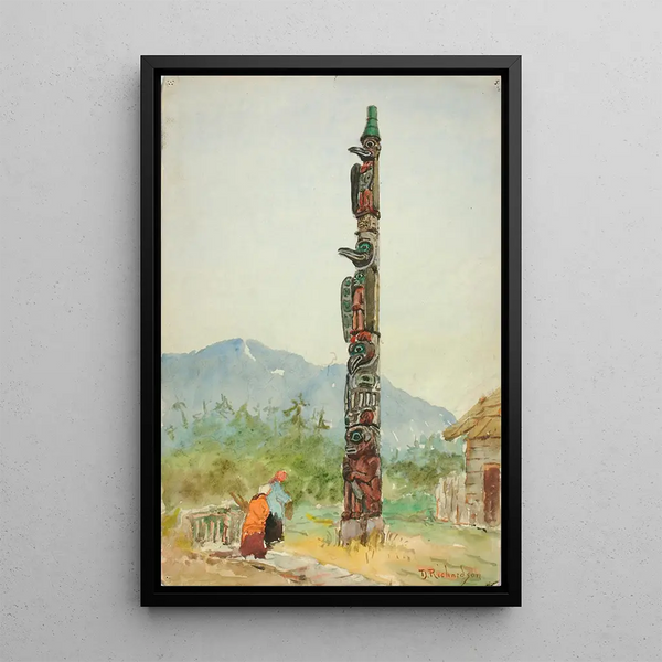 Le totem du corbeau - Theodore J. Richardson — quadro incorniciato alla parete