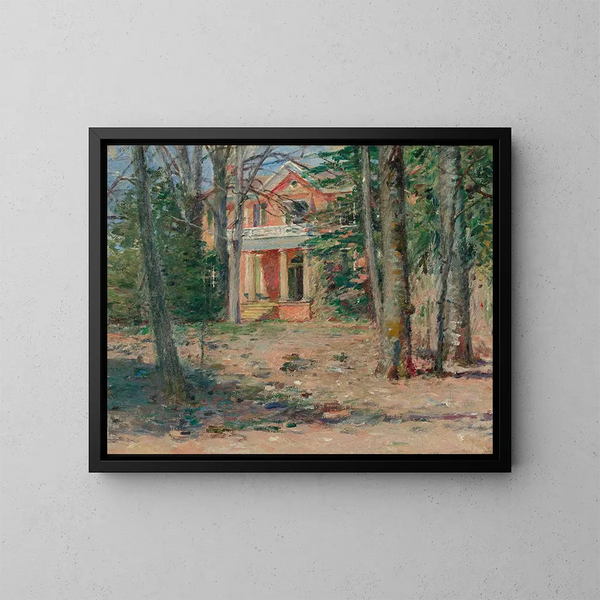 Maison in Virginia - Theodore Robinson — quadro incorniciato alla parete