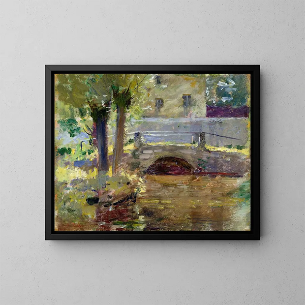 Il Ponte a Giverny - Theodore Robinson — quadro incorniciato alla parete