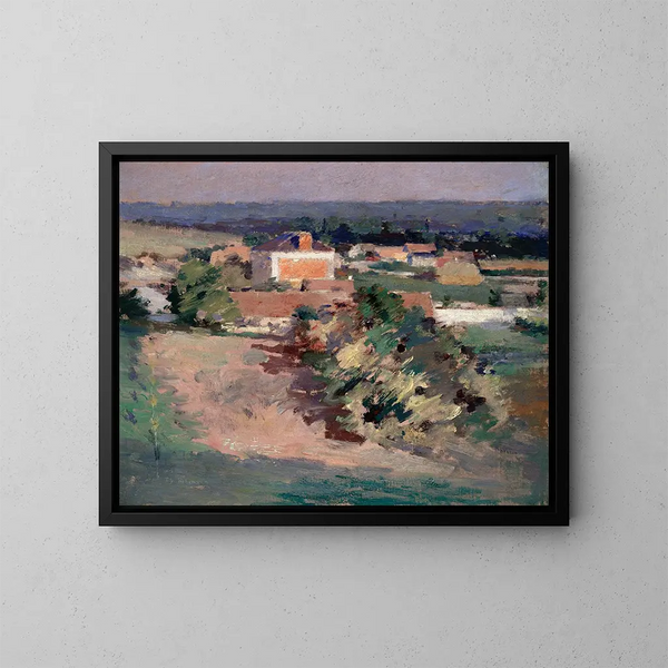 La Maison Rouge - Theodore Robinson — quadro incorniciato alla parete
