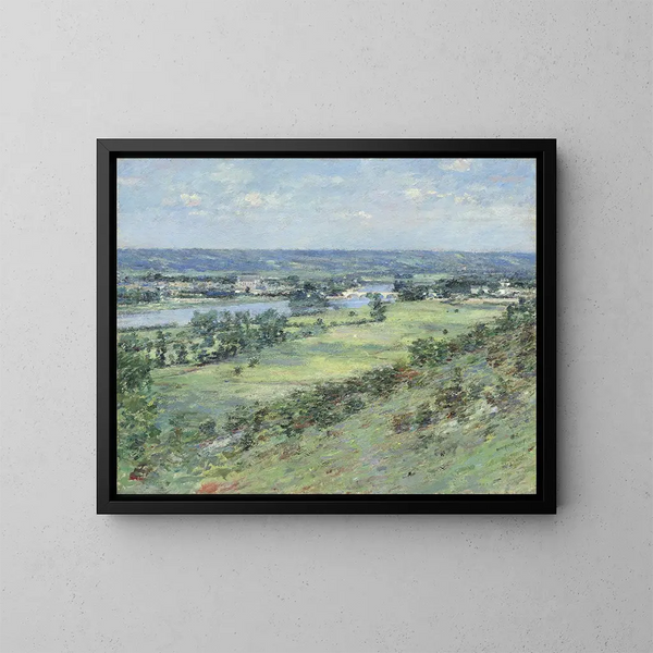 La valle della Senna dalle colline di Giverny - Theodore Robinson — quadro incorniciato alla parete