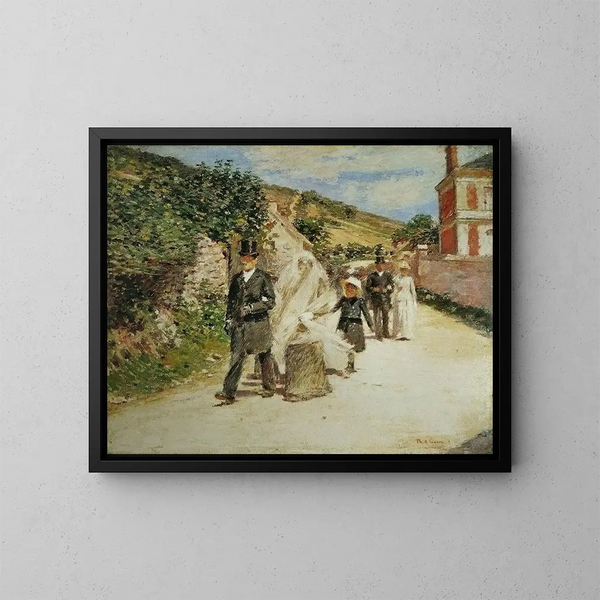 La Marche nuptiale - Theodore Robinson — quadro incorniciato alla parete