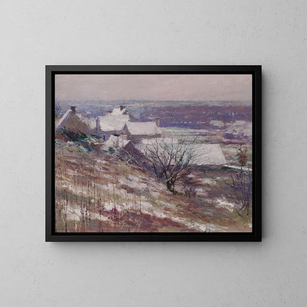 Paesaggio invernale - Theodore Robinson — quadro incorniciato alla parete