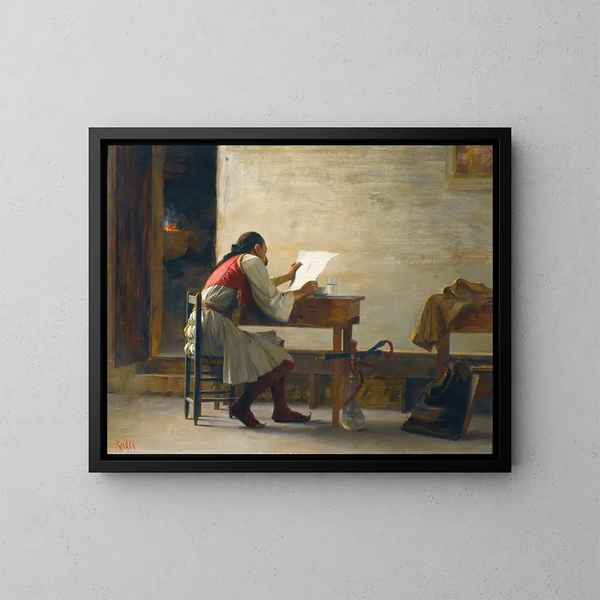 Una buona lettura - Theodoros Ralli — quadro incorniciato alla parete