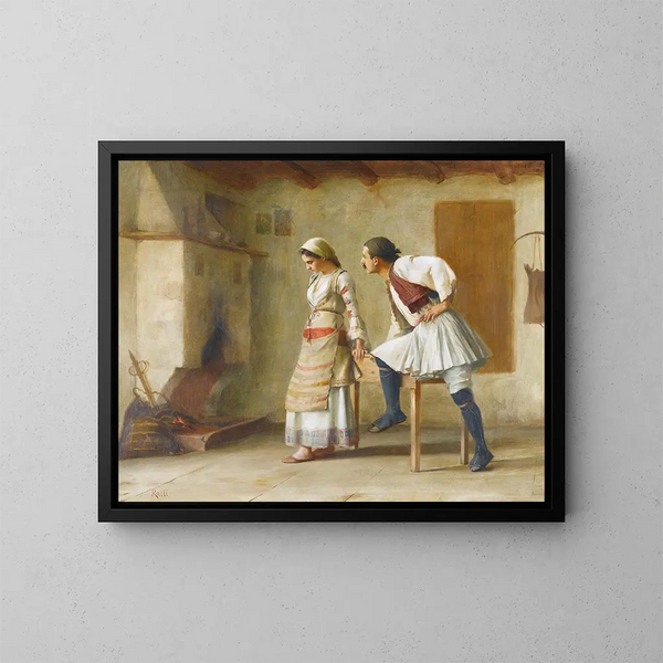Flirtation - Theodoros Ralli — quadro incorniciato alla parete