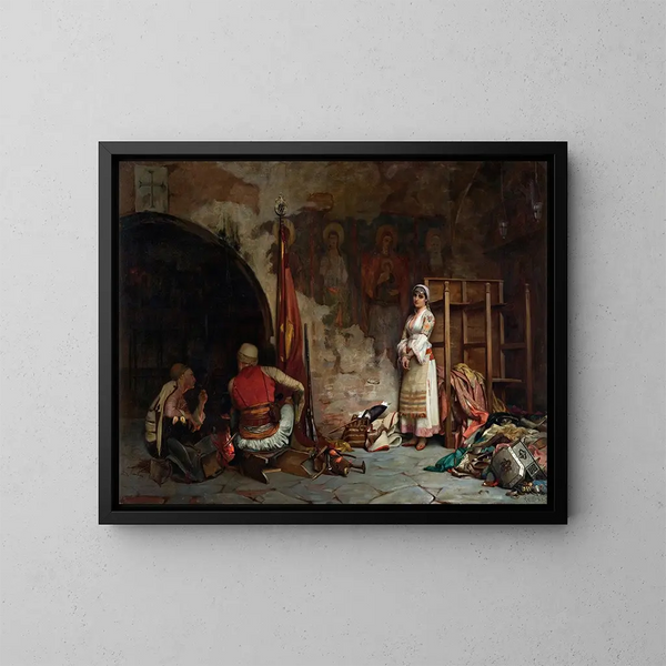 Le butin turc catturato - Theodoros Ralli — quadro incorniciato alla parete