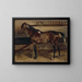 Cavallo marrone alla scuderia - Théodore Géricault — quadro incorniciato alla parete
