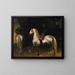 Cavalli grigi pomellati - Théodore Géricault — quadro incorniciato alla parete