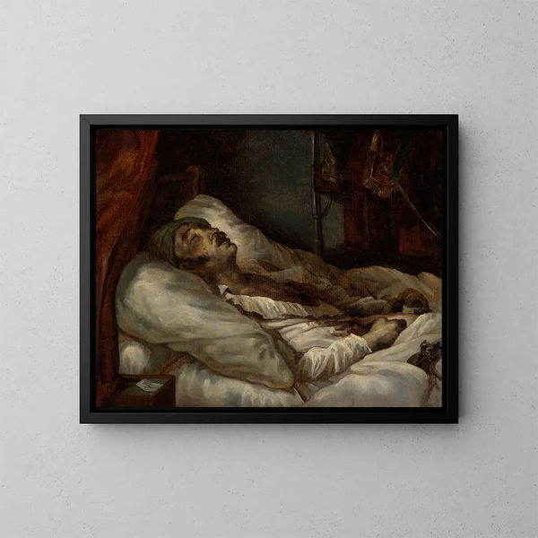 Le général Letellier sur son lit di morte - Théodore Géricault — quadro incorniciato alla parete