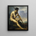 Guerriero nudo con una lancia - Théodore Géricault — quadro incorniciato alla parete