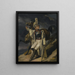 Studio del Cavaliere Corazzato Ferito La Cuirassier che lascia il fuoco schizzo - Théodore Géricault — quadro incorniciato alla parete