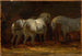 Tre cavalli alla scuderia - Théodore Géricault — vista dell’opera
