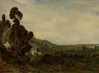 Una vecchia cappella in una valle - Théodore Rousseau — vista dell’opera