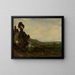 Una vecchia cappella in una valle - Théodore Rousseau — quadro incorniciato alla parete
