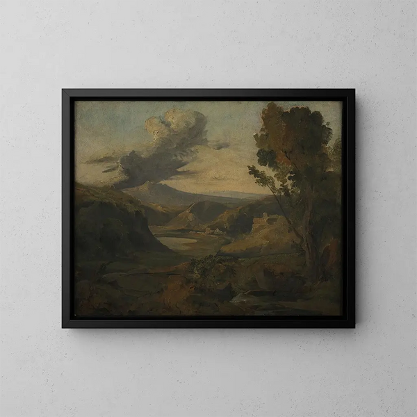 Paesaggio dell'Auvergne - Théodore Rousseau — quadro incorniciato alla parete