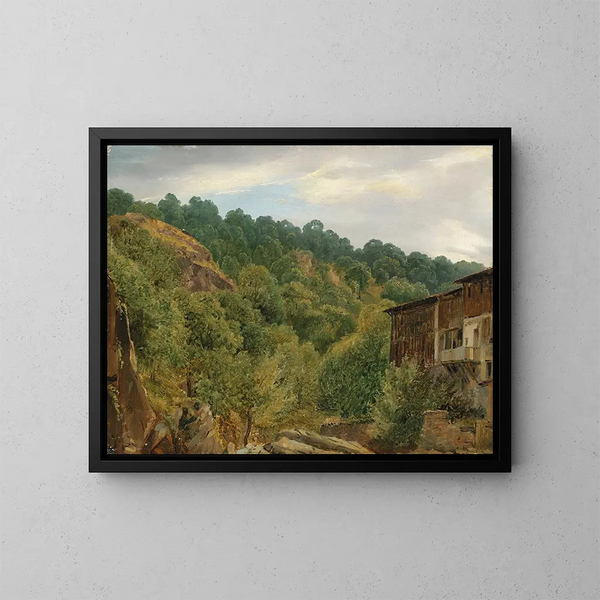 Paesaggio dell'Auvergne - Théodore Rousseau — quadro incorniciato alla parete