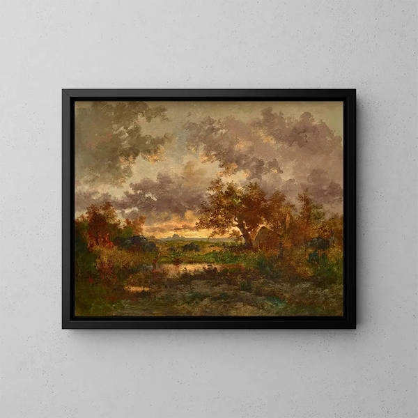 La cabane des charbonniers - Théodore Rousseau — quadro incorniciato alla parete