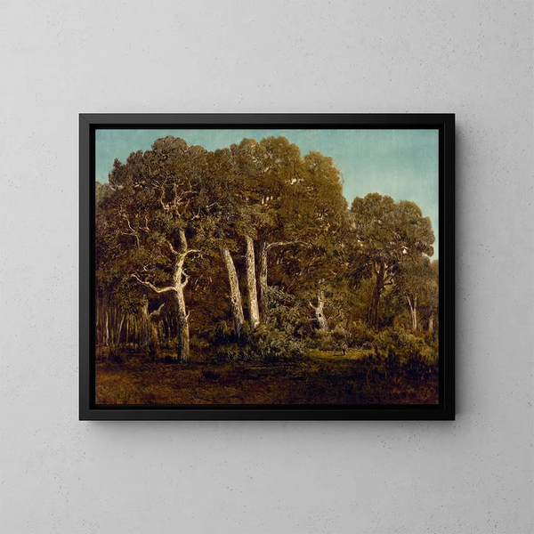 Les grands chênes de l'ancien BasBrau - Théodore Rousseau — quadro incorniciato alla parete