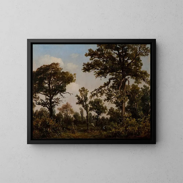 La grande forêt de chênes de Fontainebleau - Théodore Rousseau — quadro incorniciato alla parete