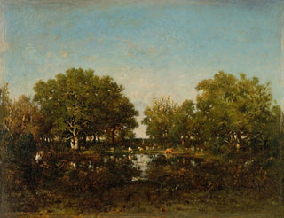 Thodore Rousseau - The Pool Memory of the Forest of Chambord.webp