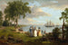 Vista del Delaware vicino a Filadelfia - Thomas Birch — vista dell’opera