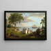 Vista del Delaware vicino a Filadelfia - Thomas Birch — quadro incorniciato alla parete