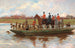 M. Edward Lycett Green e i cani di York e Ainsty sul traghetto a Newby - Thomas Blinks — vista dell’opera