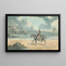 Uomo a cavallo sulla spiaggia - Thomas Bradshaw — quadro incorniciato alla parete