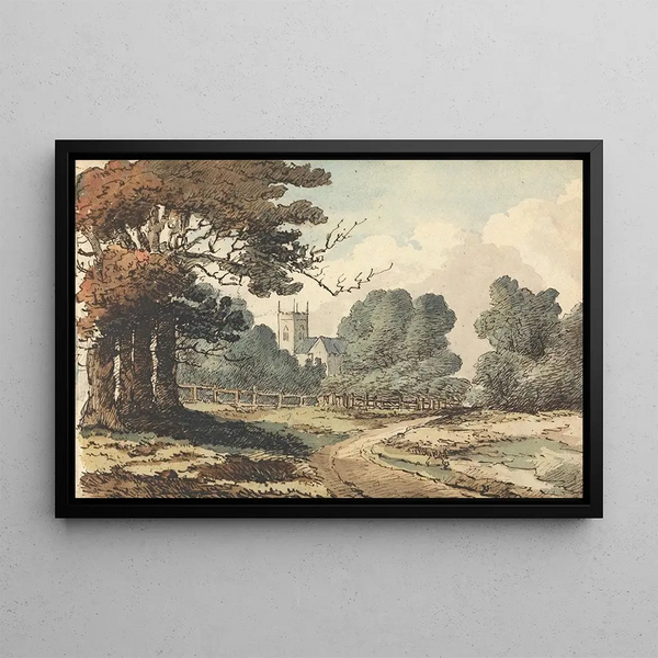Thomas Bradshaw - Rural Scene with Church.webp