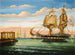 Baia di New York al tramonto - Thomas Chambers — vista dell’opera
