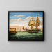 Baia di New York al tramonto - Thomas Chambers — quadro incorniciato alla parete