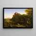 Il guado della montagna - Thomas Cole — quadro incorniciato alla parete