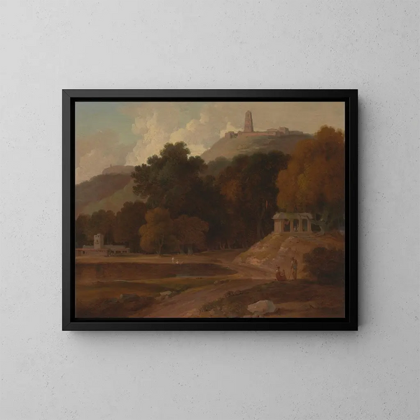 Paesaggio ondulato in India - Thomas Daniell — quadro incorniciato alla parete