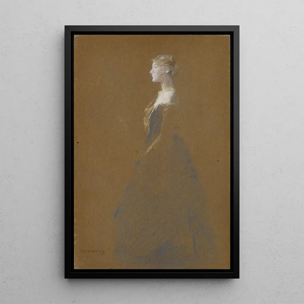 Thomas Dewing - Woman in a Blue Dress.webp