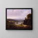 Vista sul fiume con cacciatori e cani - Thomas Doughty — quadro incorniciato alla parete