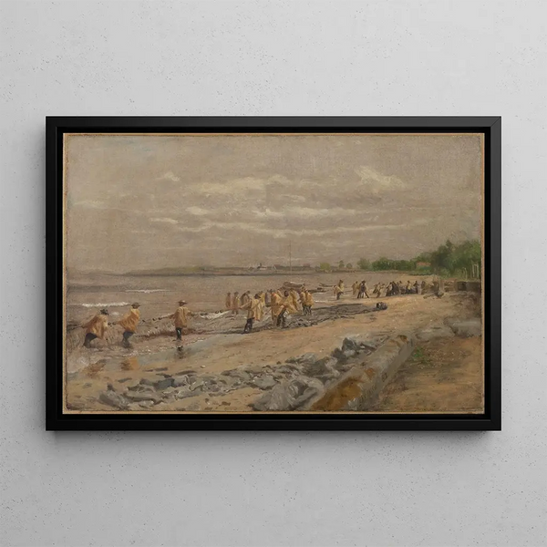 Halage della Senna - Thomas Eakins — quadro incorniciato alla parete