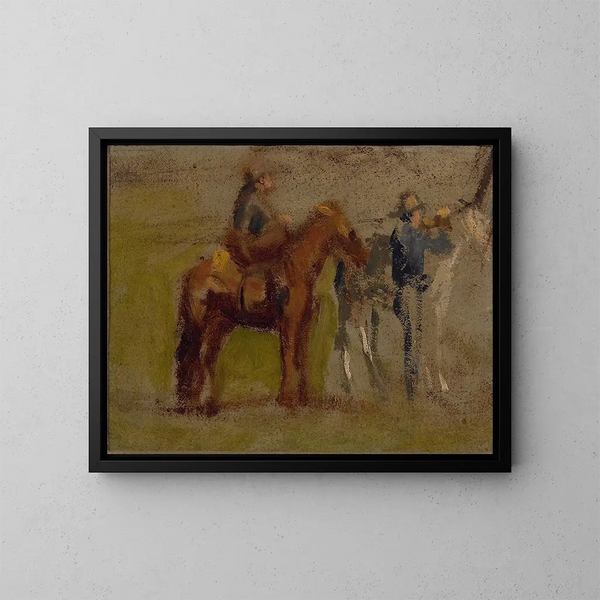Studio per Cowboys nei Badlands - Thomas Eakins — quadro incorniciato alla parete